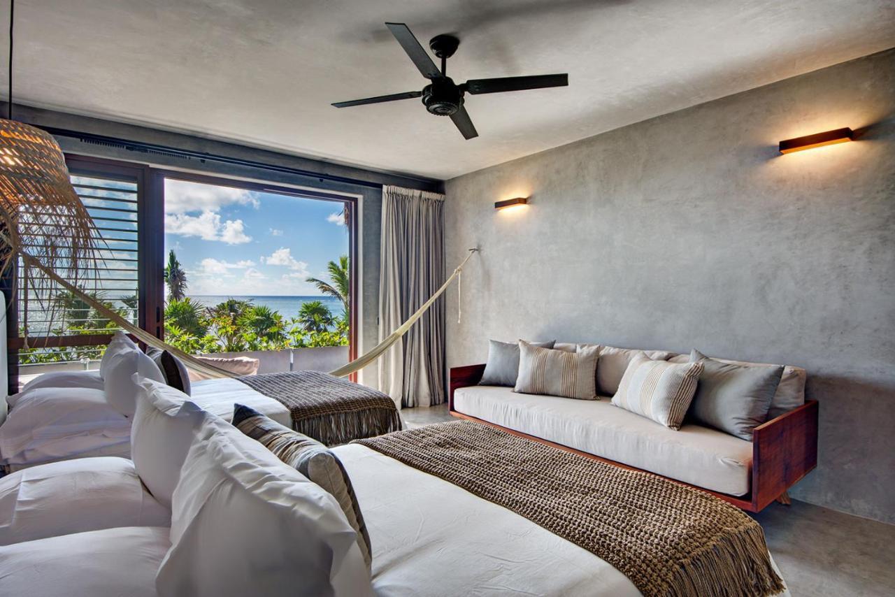 Beachfront Villa In Tankah Bay Tulum Exterior photo